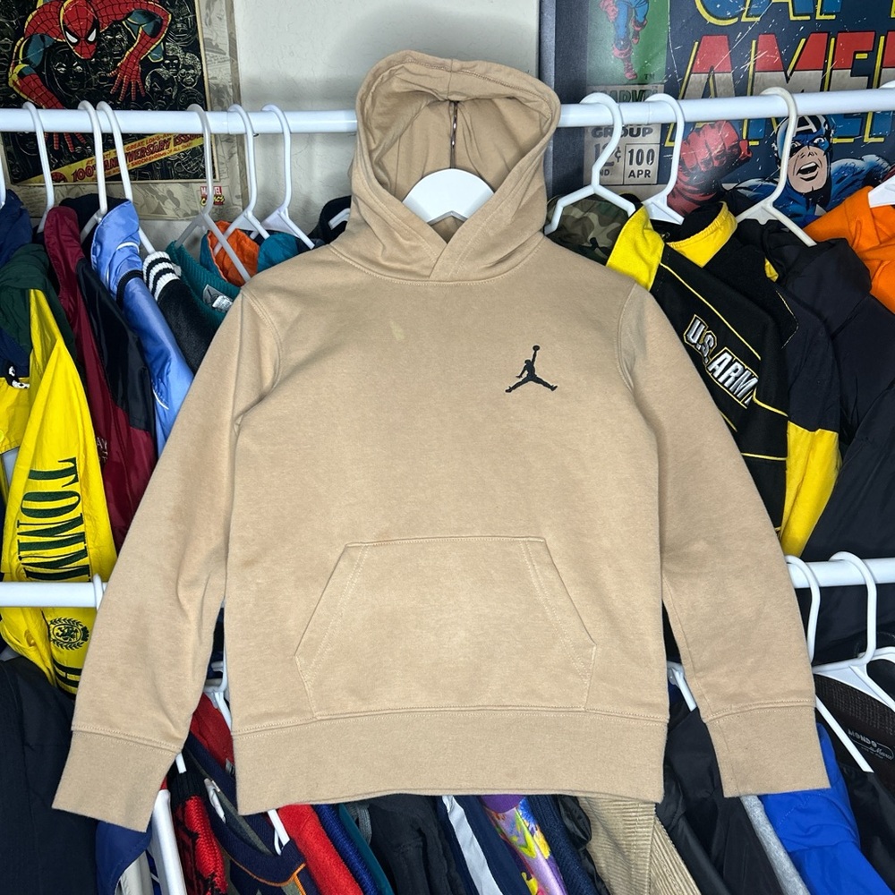 Nike Air Jordan Essentials Tan Hoodie Boys Small